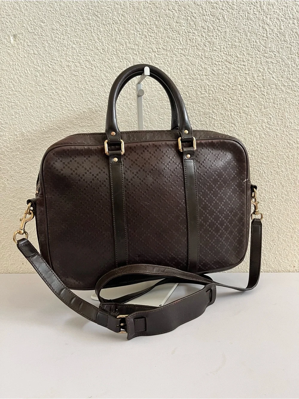 Gucci leather briefcase